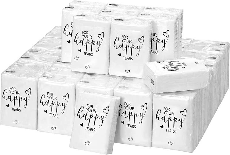 For Your Happy Tears Wedding Tissues