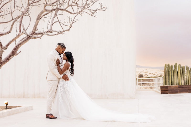 Glamorous Bridal Portraits Simone Biles and Jonathan Owens Cabo Wedding