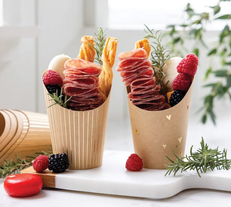 Gold Foil Kraft Charcuterie Cups