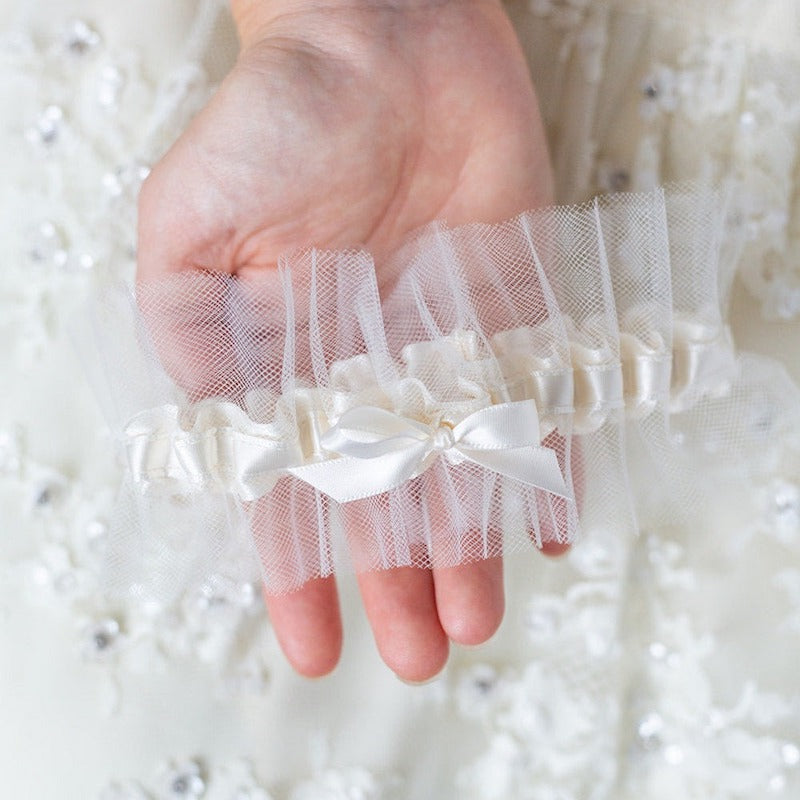 Graceful Soft Tulle Wedding Garter