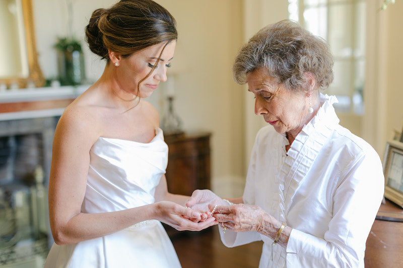 Grandmother Gives Bride Pearl Necklace Something Borrowed