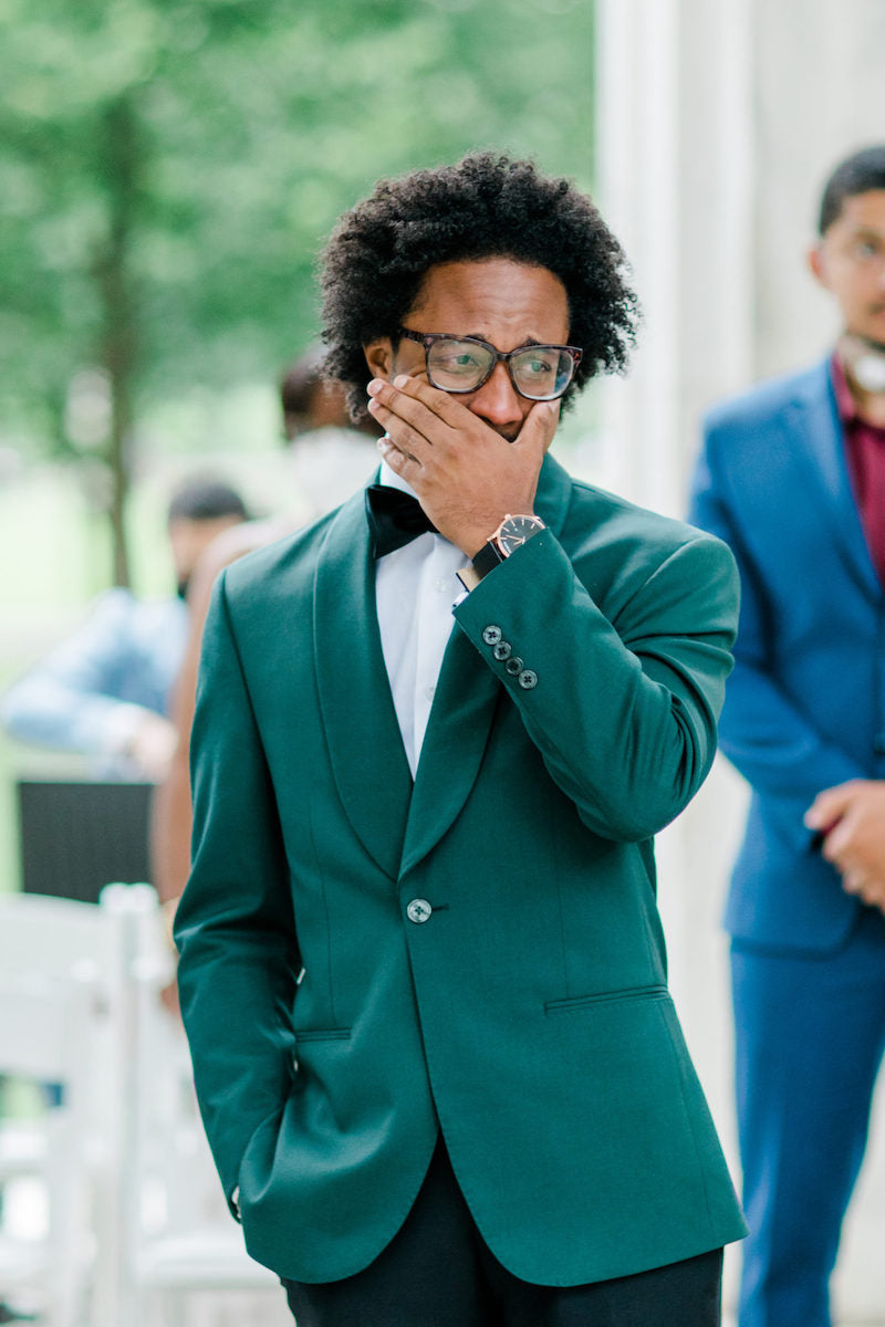 Groom in Tears at Altar for Washington DC Micro Wedding