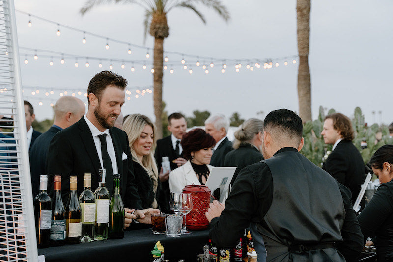Guests Enjoying Cocktail Hour at Scottsdale Wedding