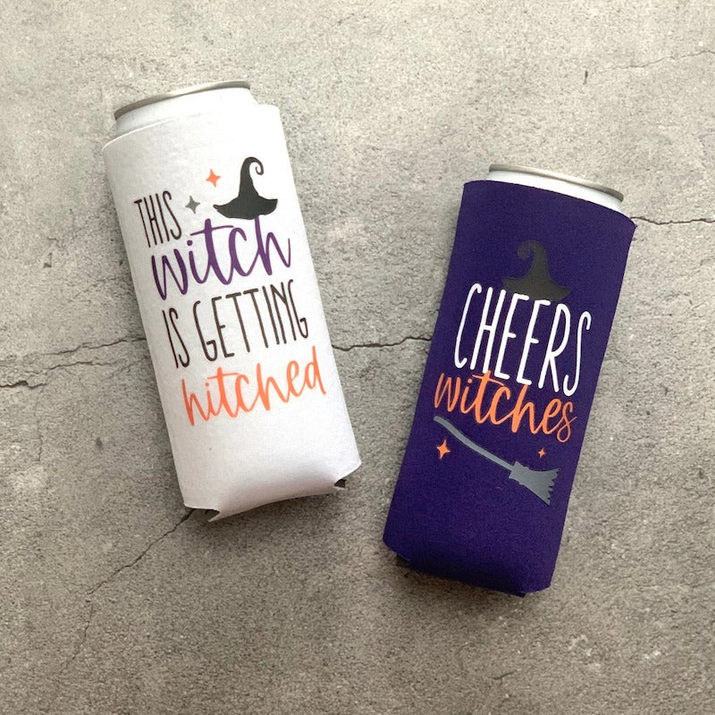 Halloween Bachelorette Party Slim Can Coolers