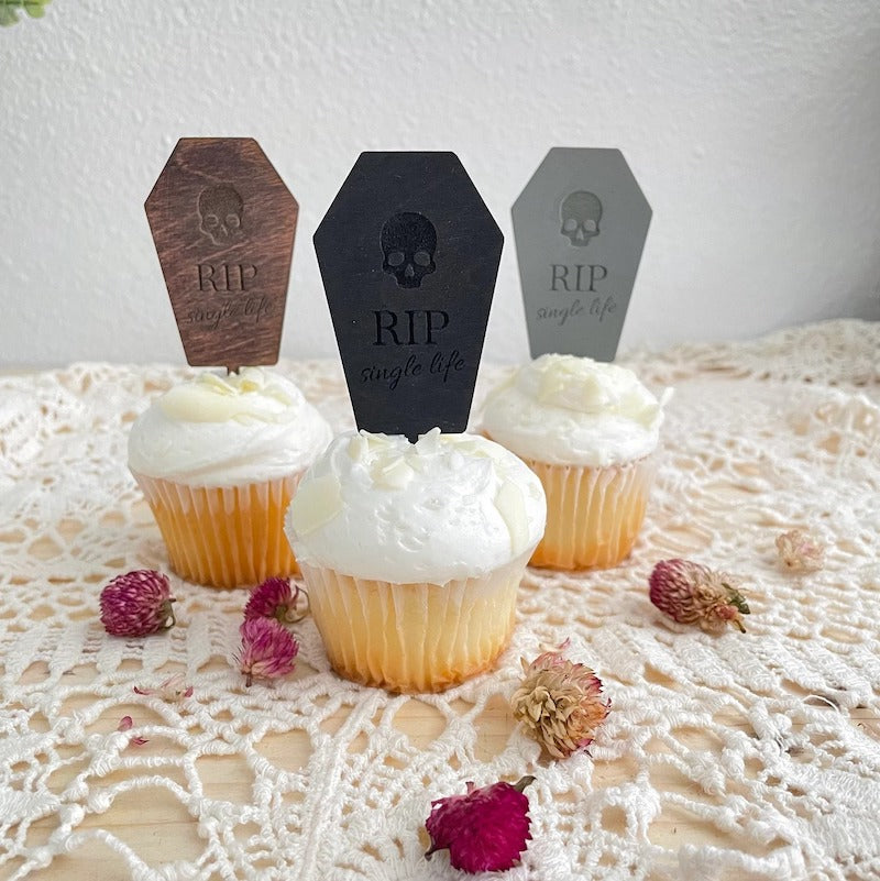 Halloween Bridal Shower Cupcake Toppers