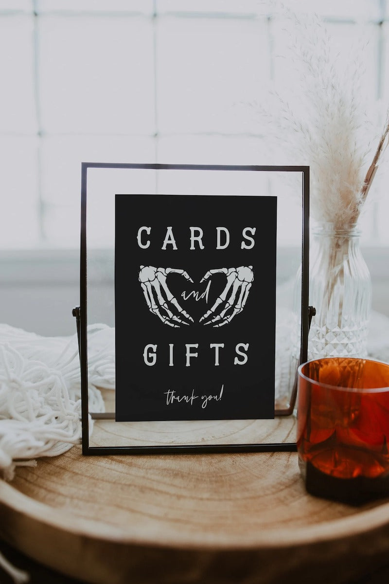 Halloween Cards and Gifts Bridal Shower Sign