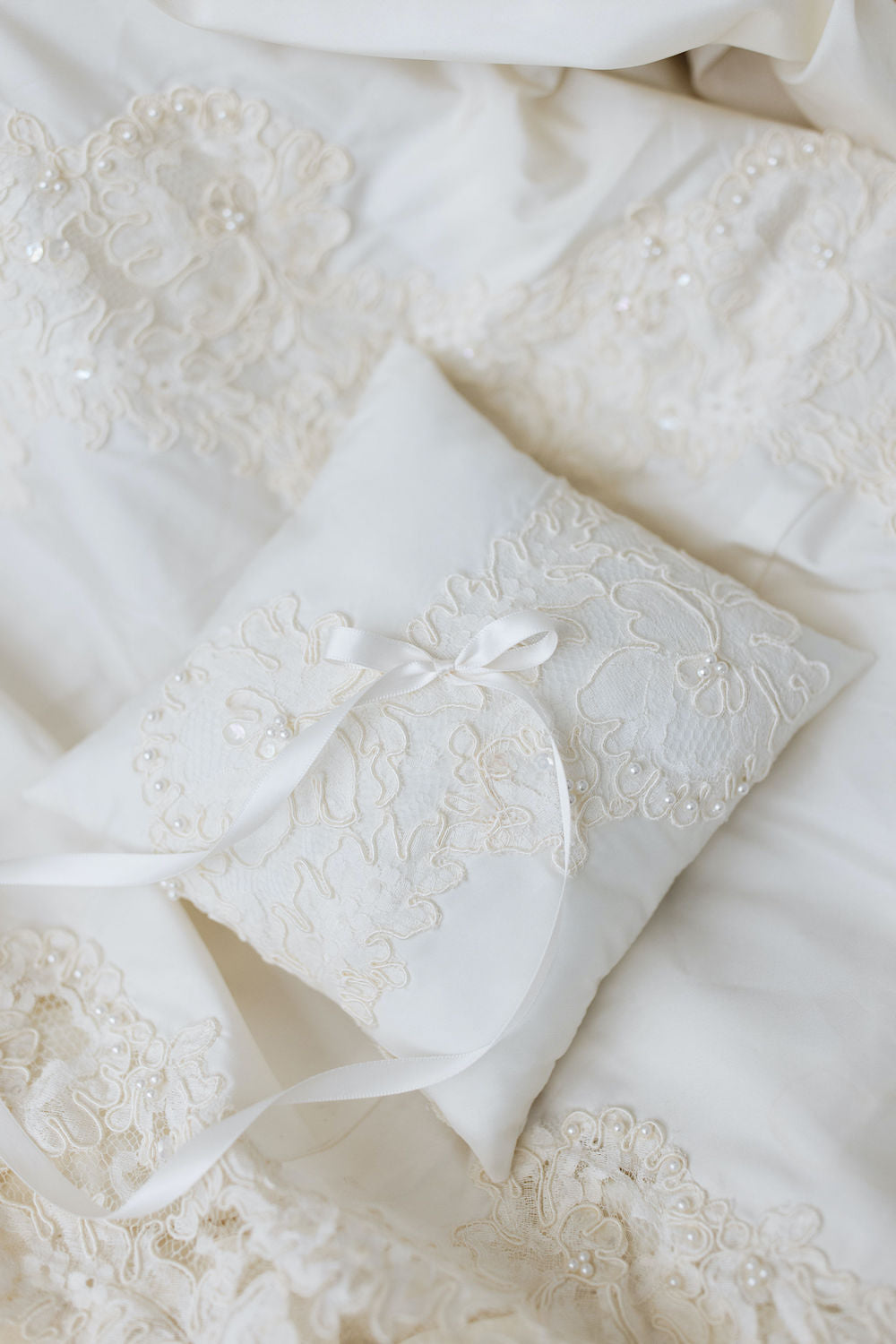 lace wedding ring pillow heirloom from mother's wedding dress handmade by The Garter Girl