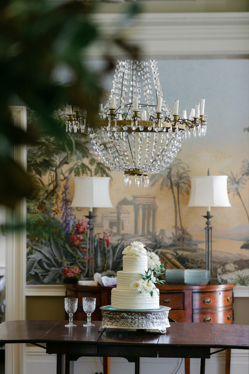 Historic Home Wedding In Georgia Wedding Cake Display