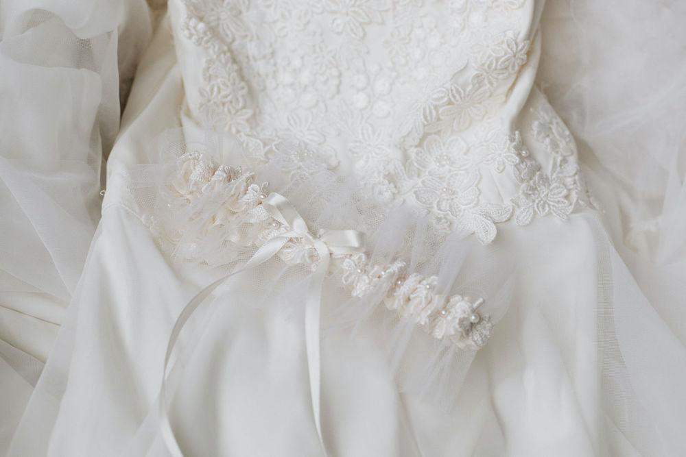 How to Reuse Your Mom's Wedding Dress - Garter & Handkerchief