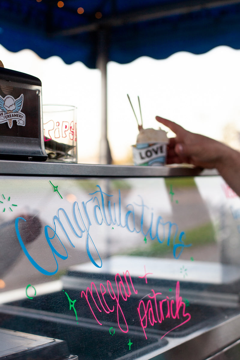 Ice Cream Cart at Wedding Reception