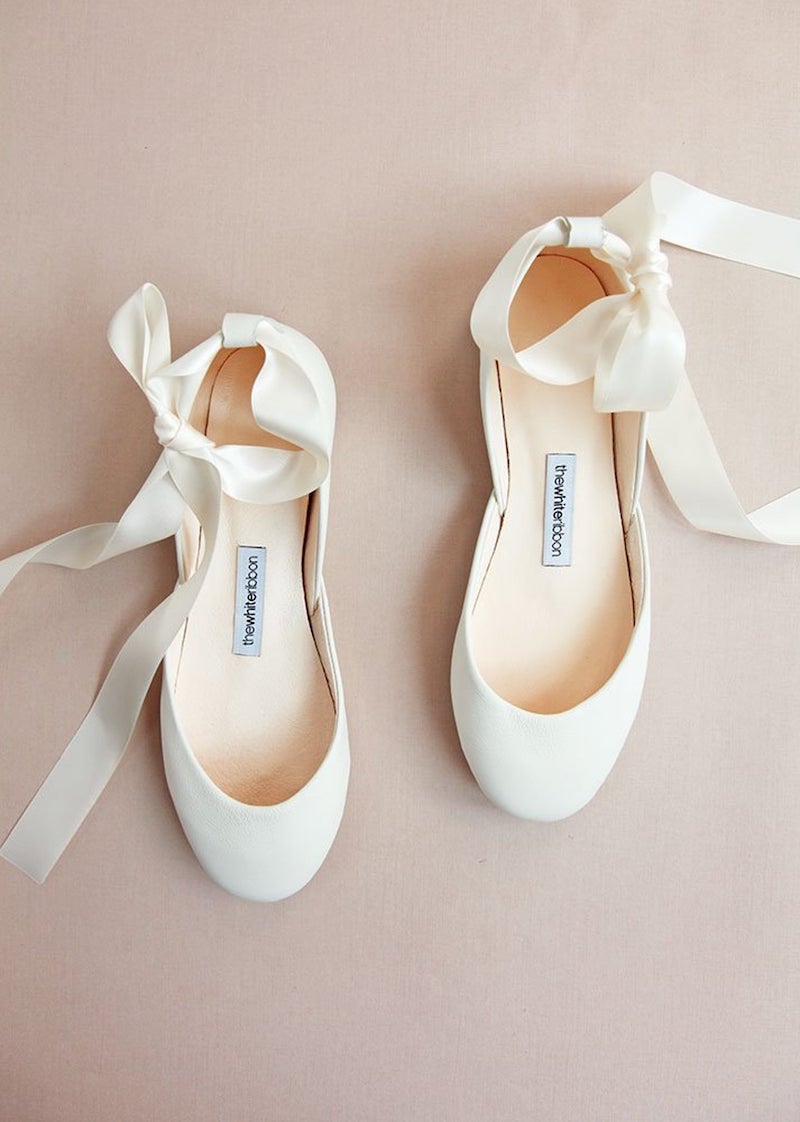 Ivory Ballet Flat Bridal Shoe