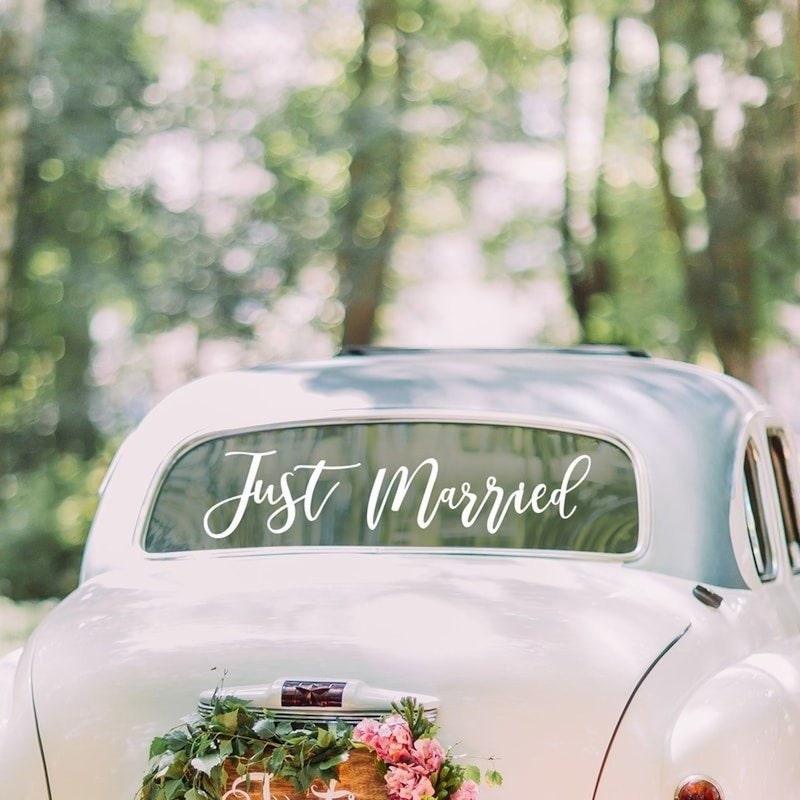 Just Married Car Decal