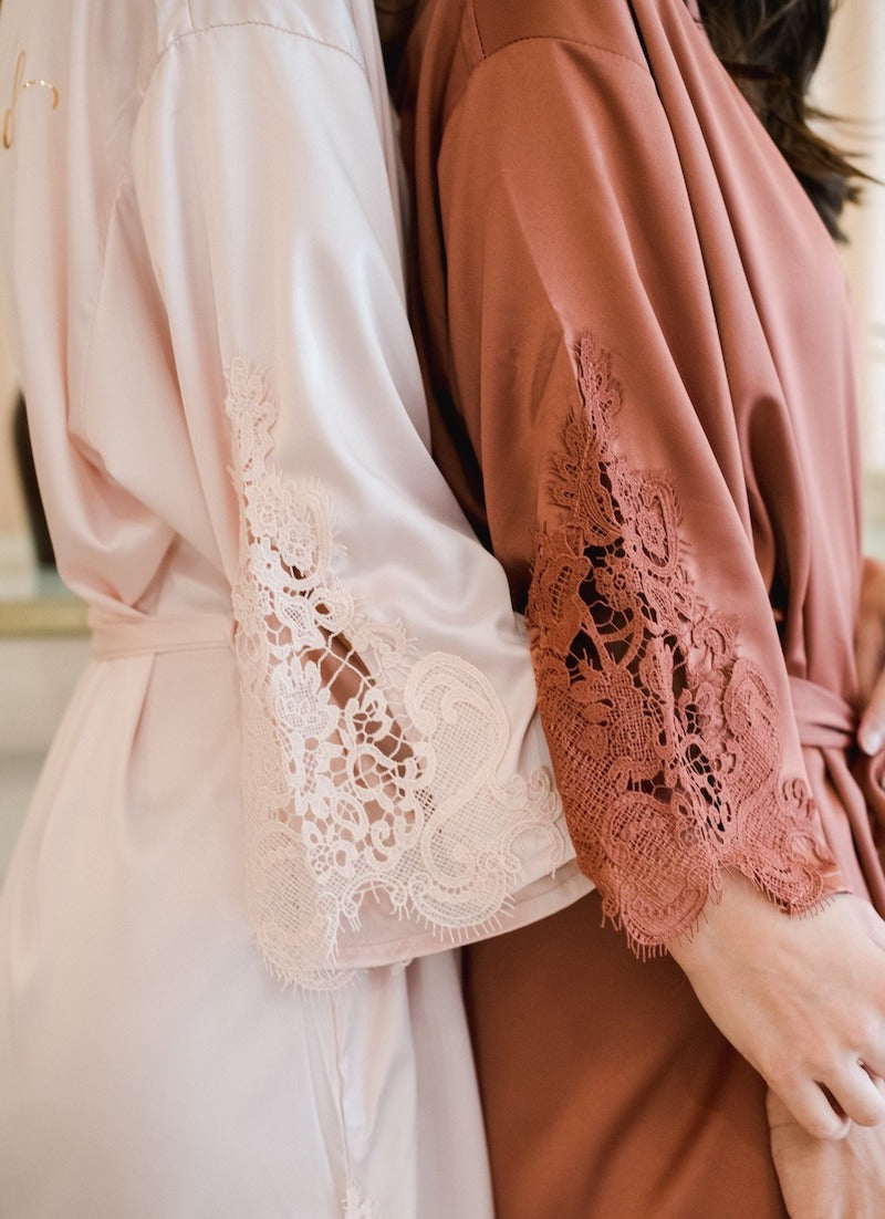 Lace Detail Bridesmaid Robes