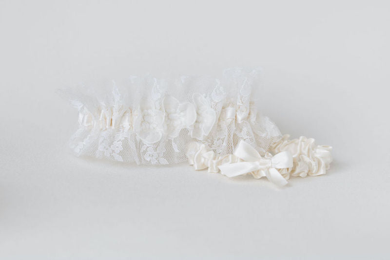 Lace Wedding Garter Set from Mom's Wedding Veil