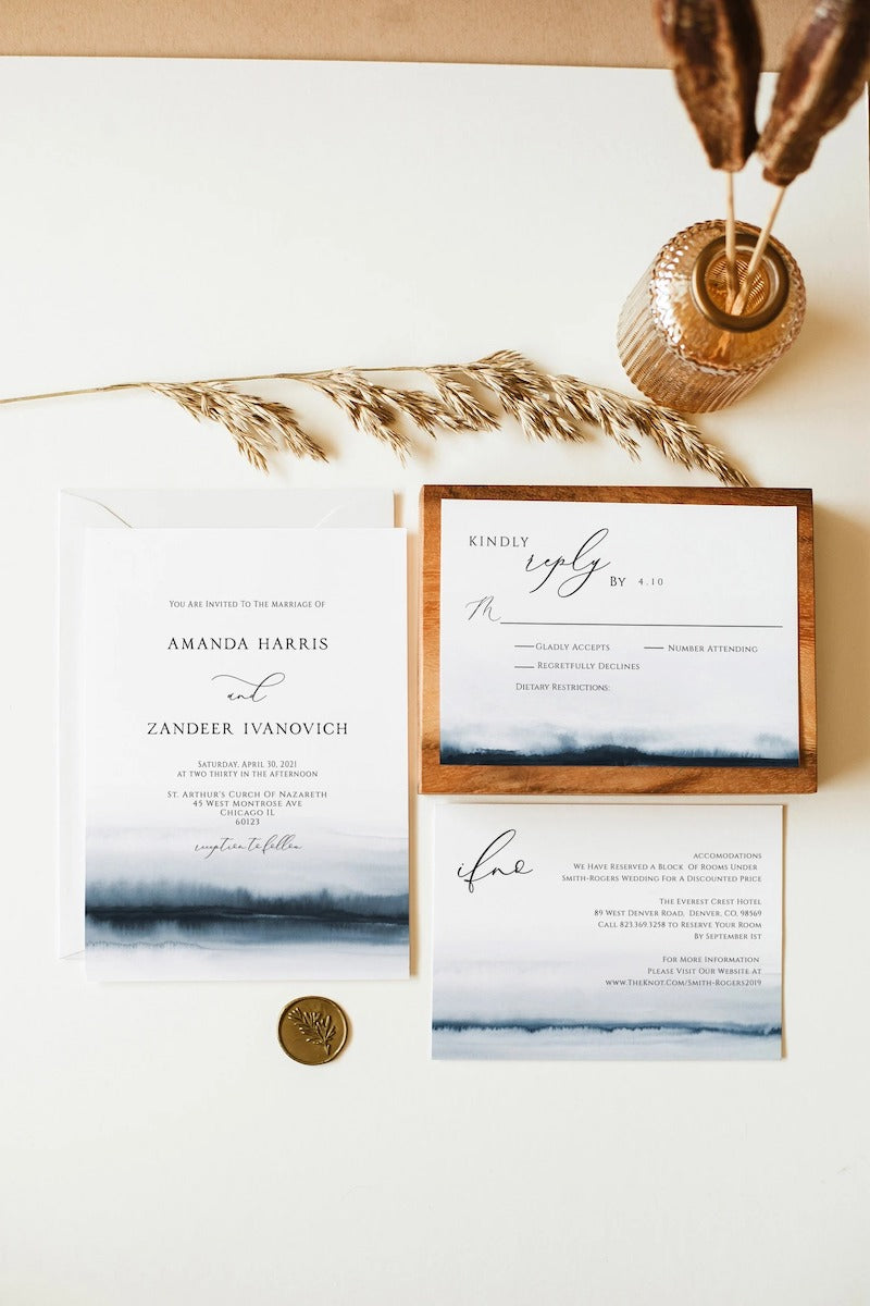 Lakeside Wedding Invitation Suite