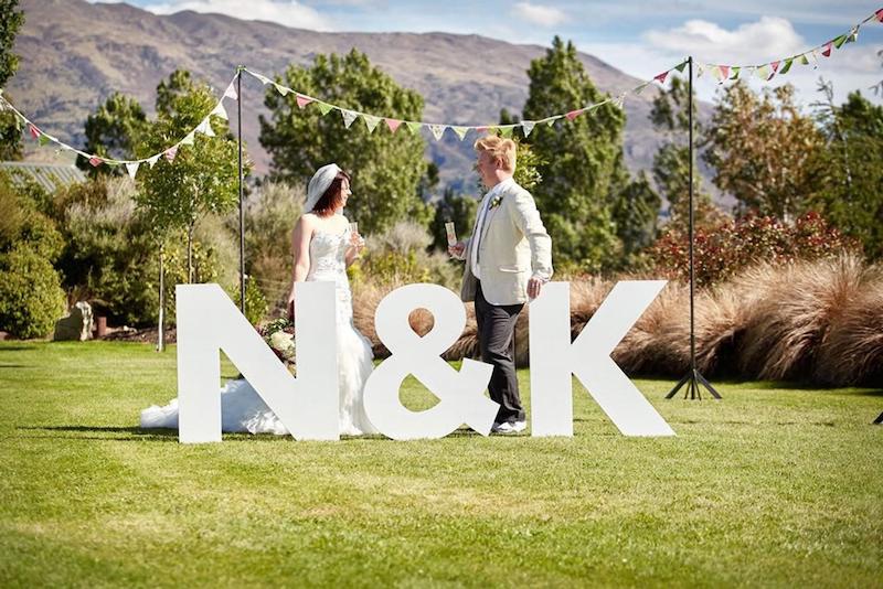 Large Wood Letters Wedding At Home