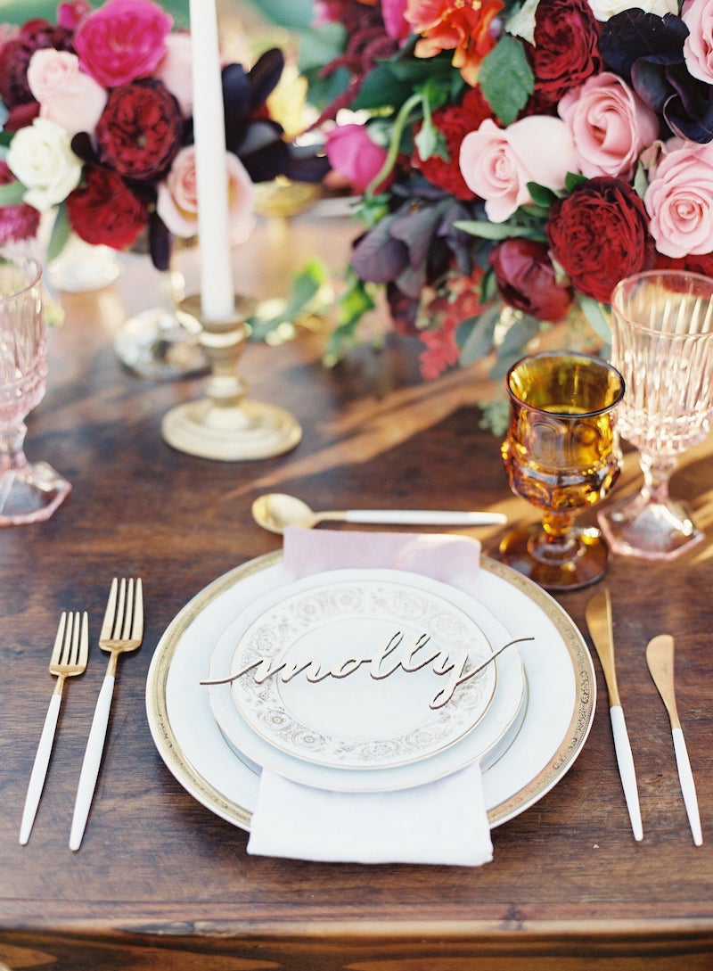 Laser Cut Name Wood Place Card