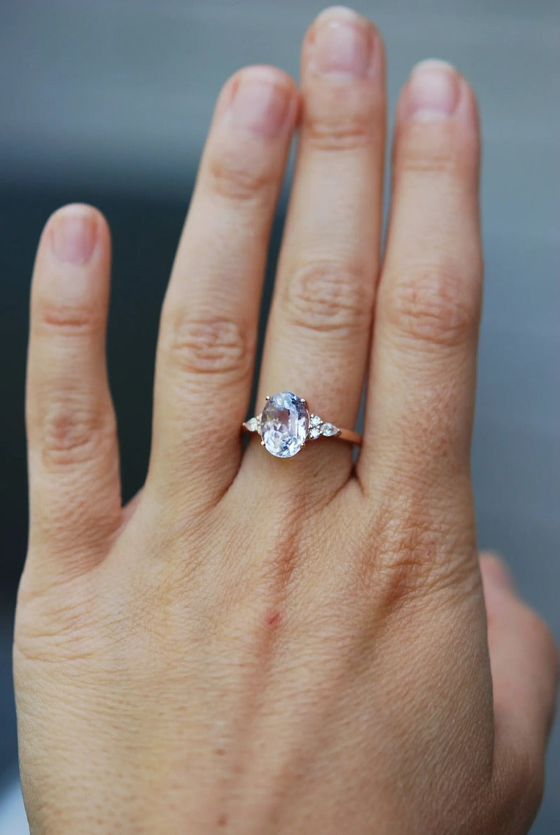 Lavender Sapphire Engagement Ring