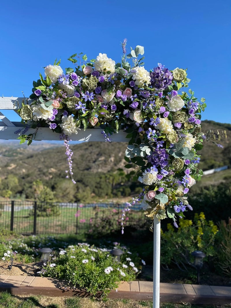 Lavender Wedding Arch Flower Swag