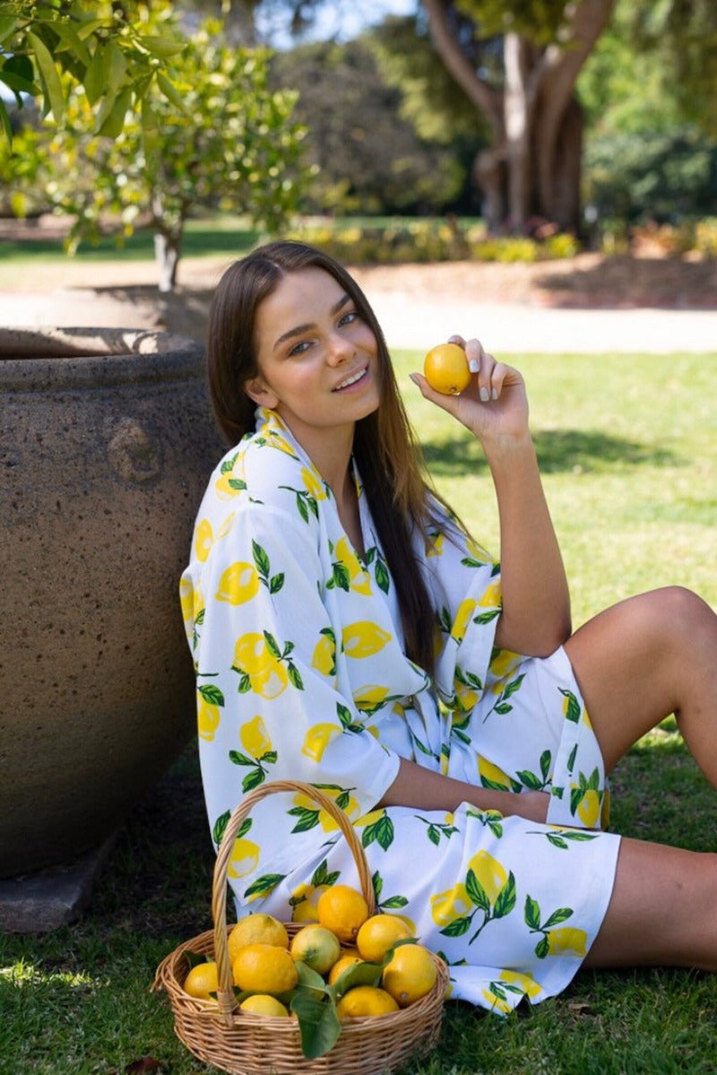 Lemon Bridal Robe