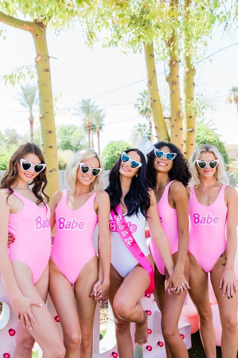 Let's Bach Party Barbie Themed Swimsuits