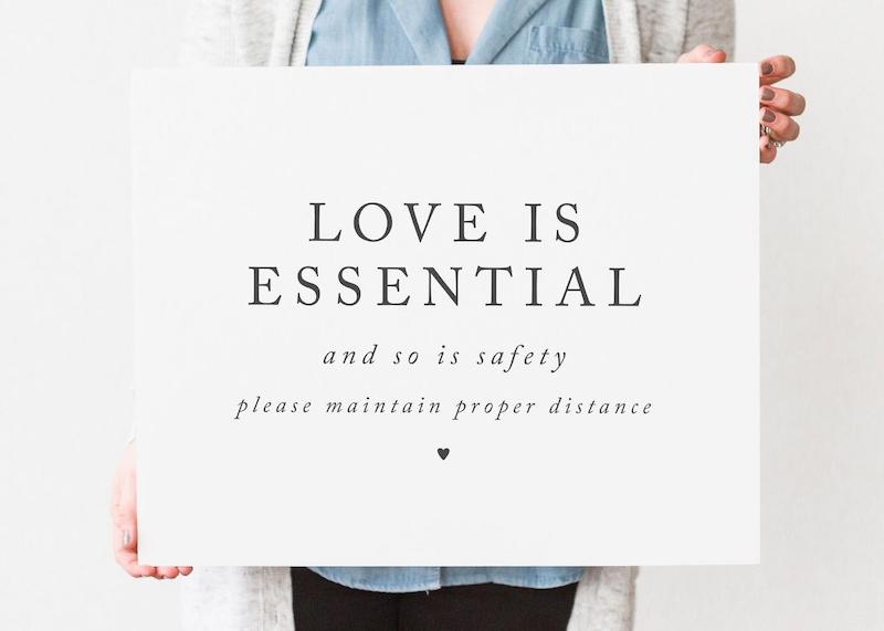 Love Is Essential Wedding Sign