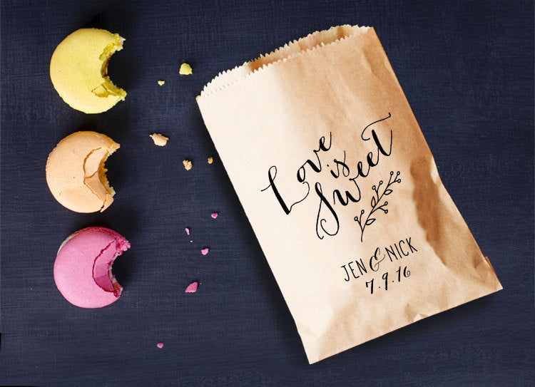 Love is Sweet Macaron Favor Bag