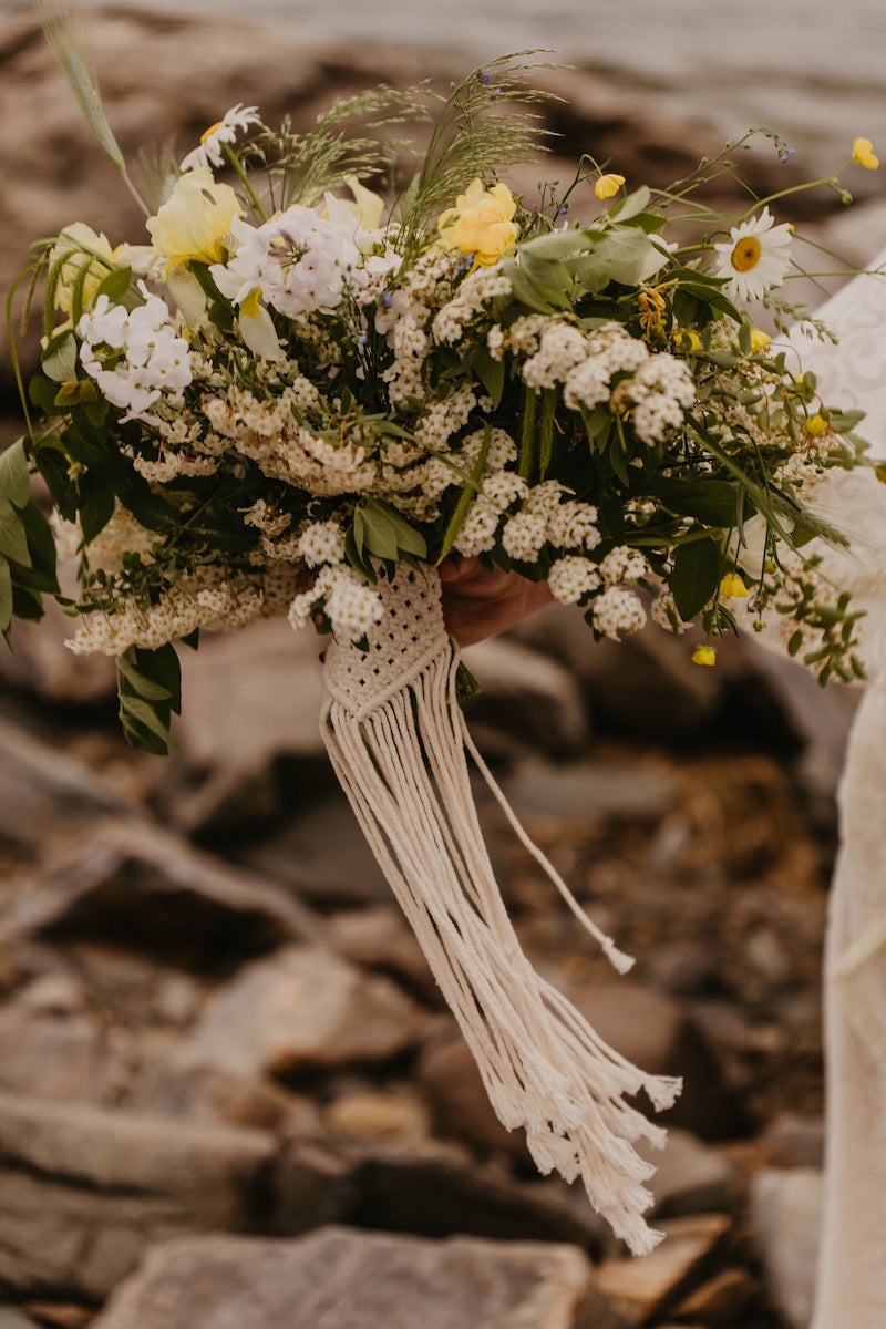 Macrame Bridal Bouquet Wrap