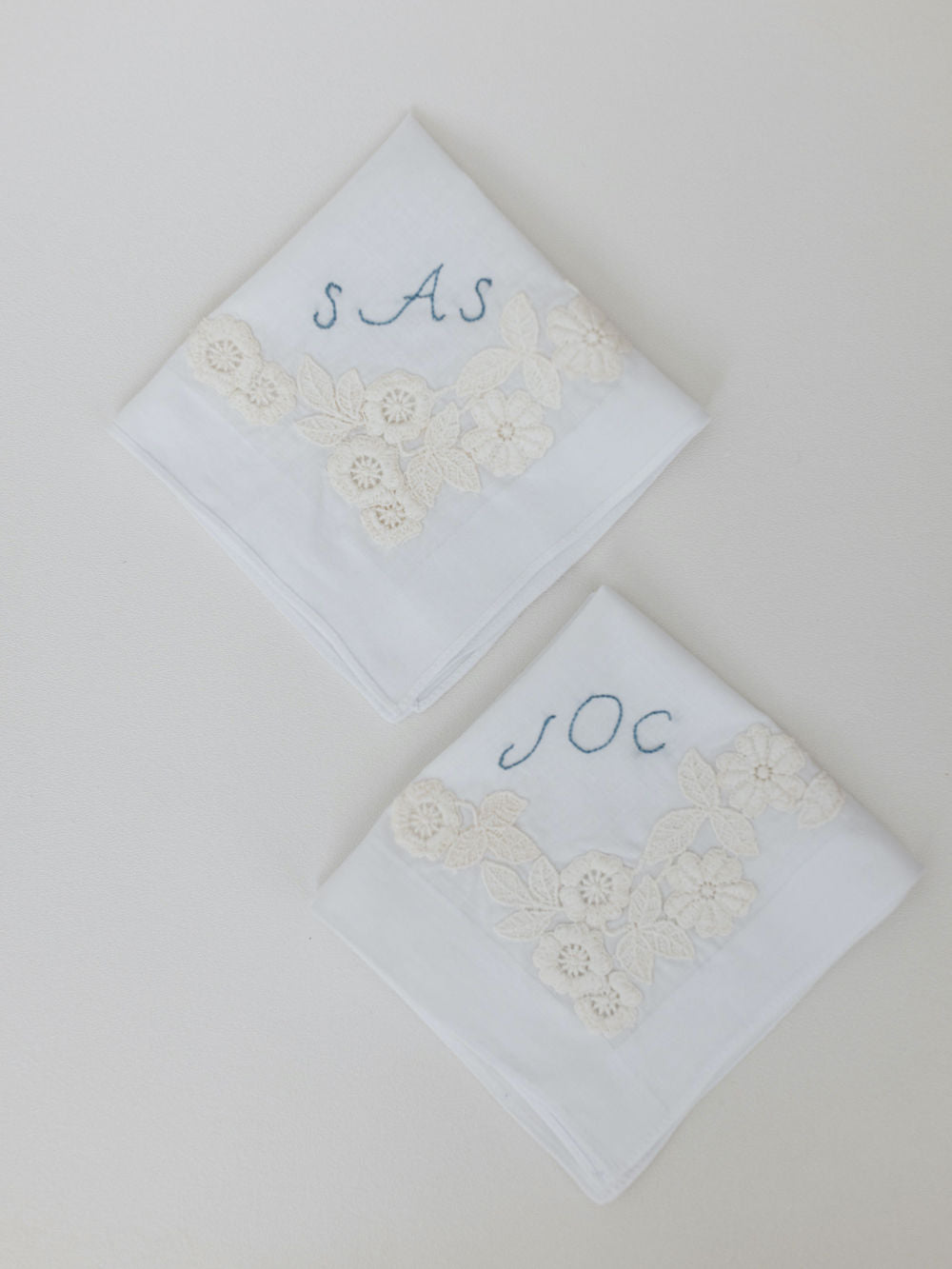 wedding garter & handkerchiefs handmade from grandmother's wedding dress lace by expert heirloom designer, The Garter Girl