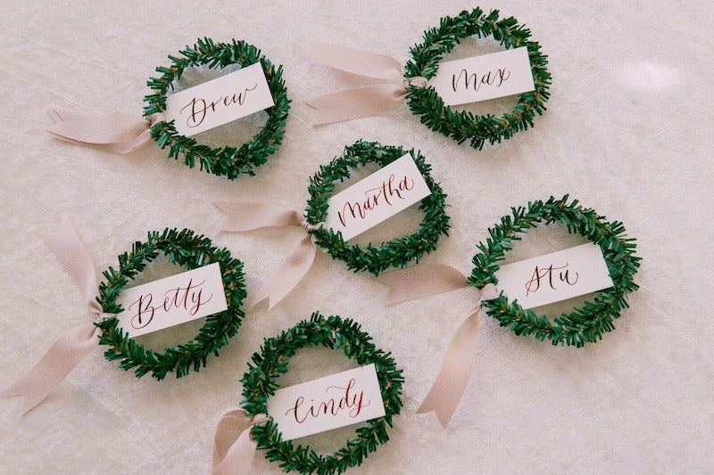 Mini Wreath Placecards