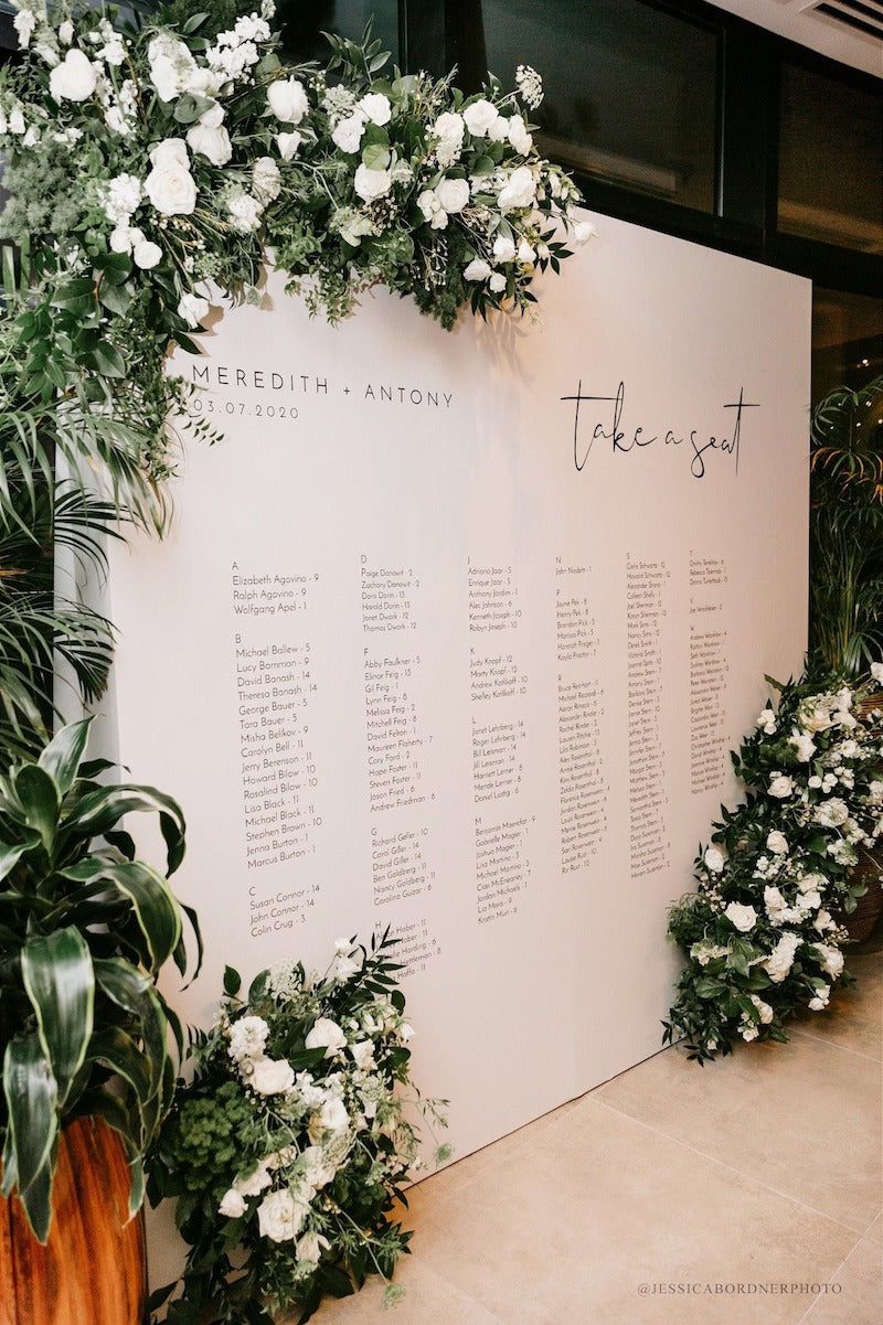 Minimalist Modern Wedding Seating Chart