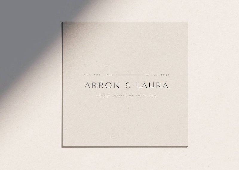 Minimalist Square Save the Date Template