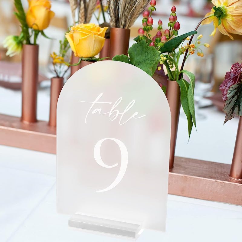 Modern Acrylic Table Numbers