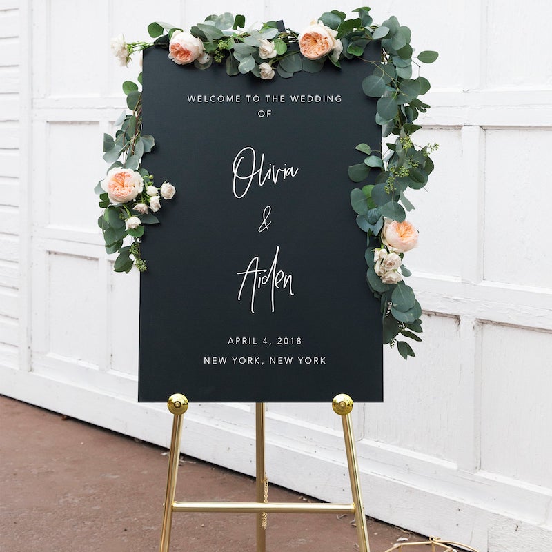 Modern Wedding Welcome Sign