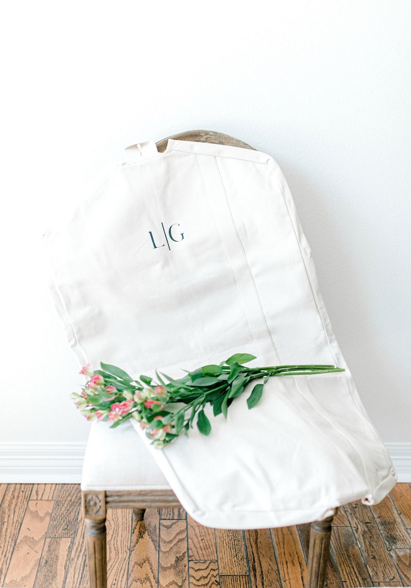 Monogrammed Wedding Dress Garment Bag