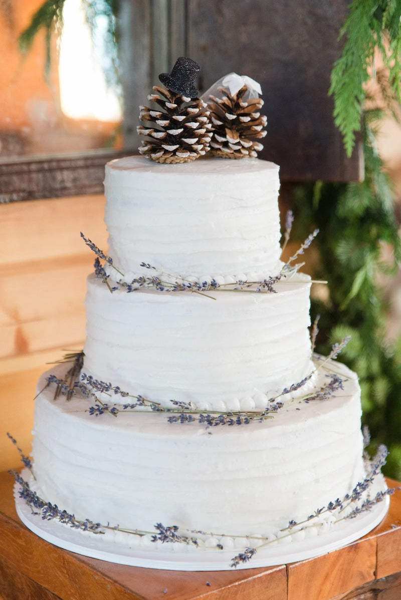 Mr and Mrs Pinecone Wedding Cake Topper