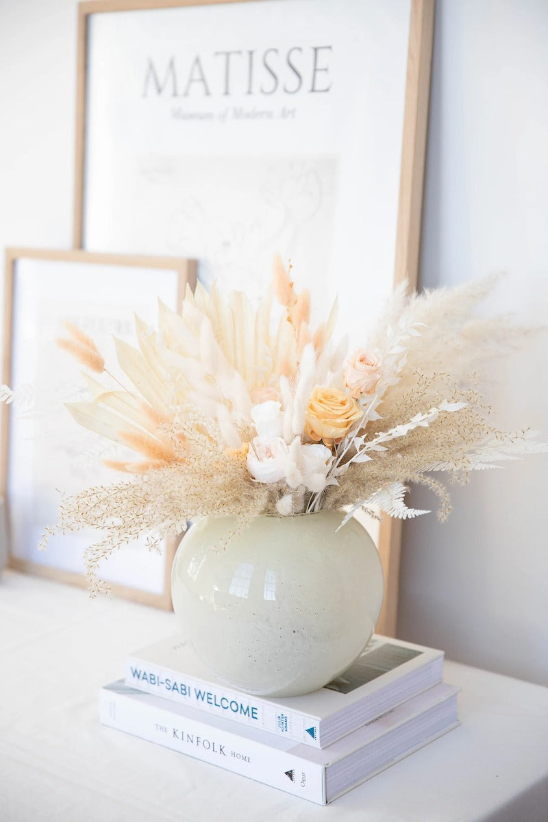 Neutral Flower Wedding Centerpiece