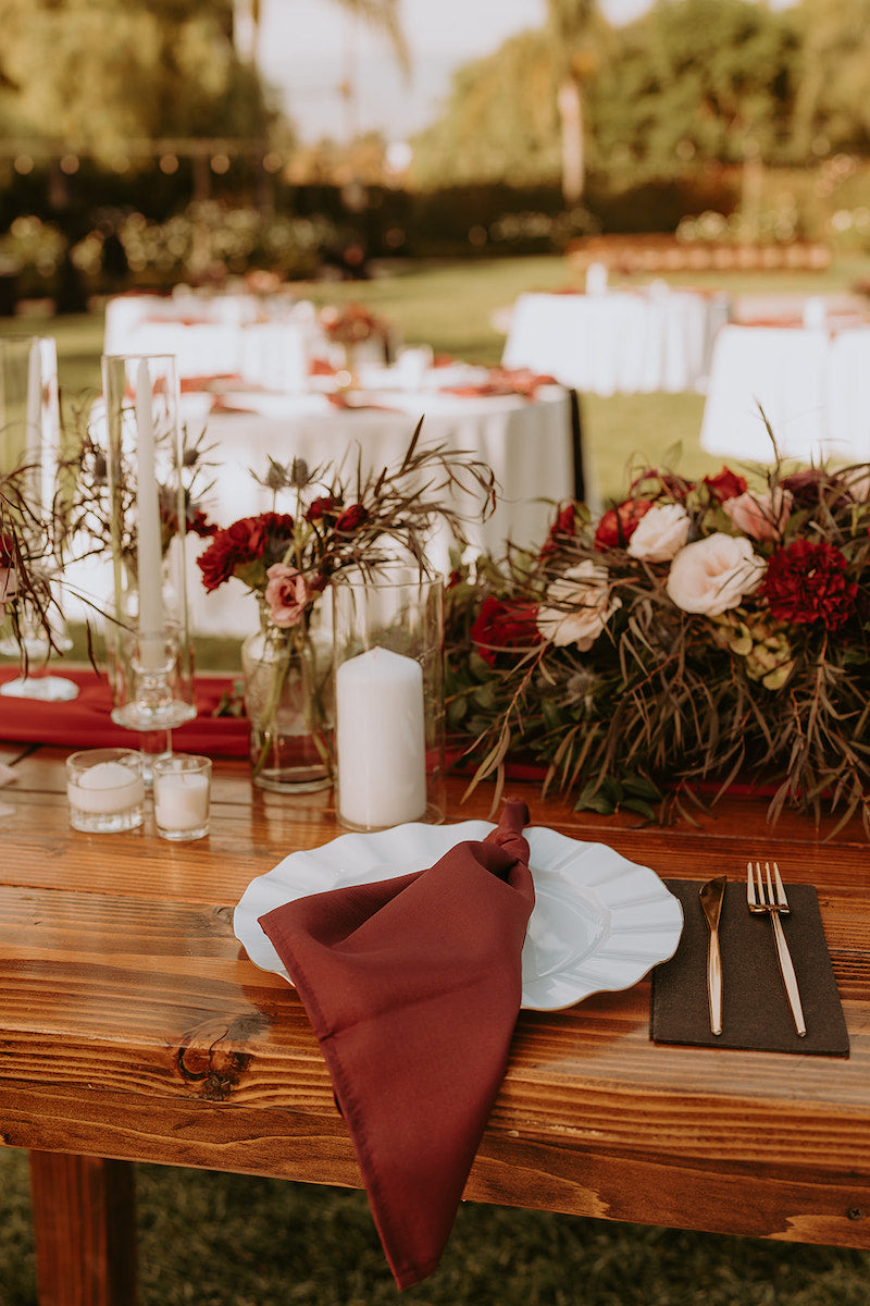 Outdoor Wedding Reception Tablescape