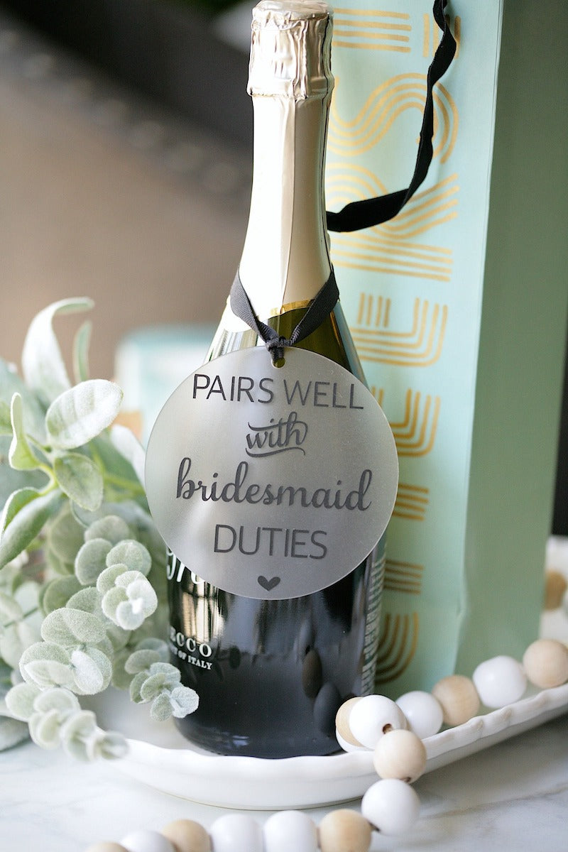 Bridesmaid Proposal Wine Bottle Tag