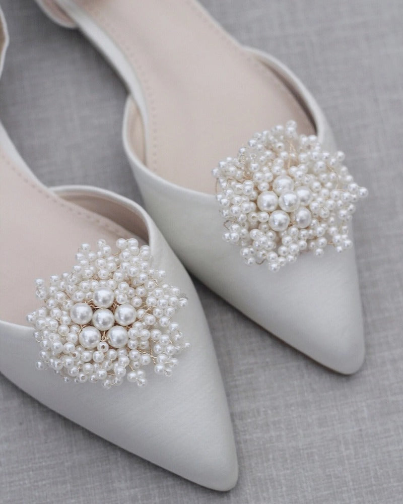 Pearl Clip On For Bridal Shoe