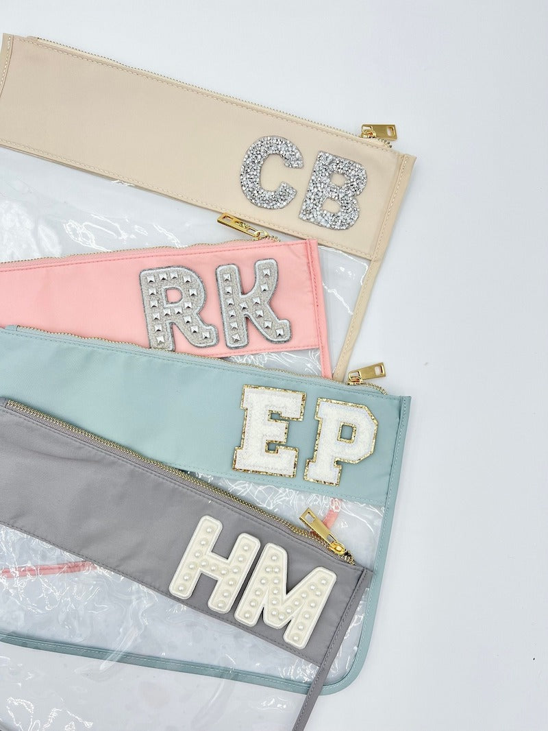 Personalized Clear Pouch with Patches