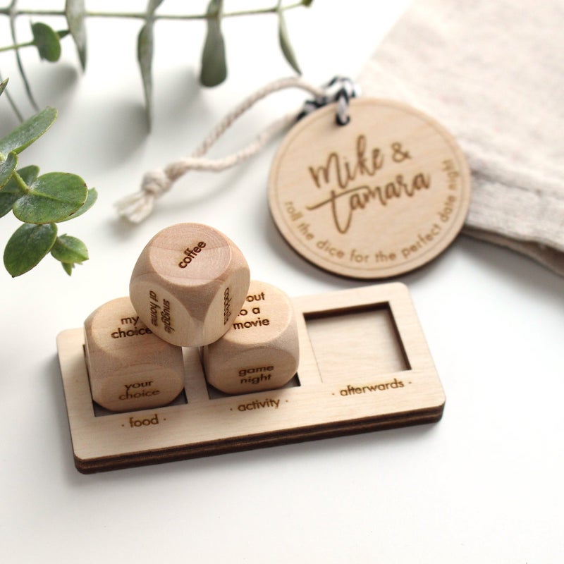 Personalized Date Night Dice Lingerie Shower Gift Idea