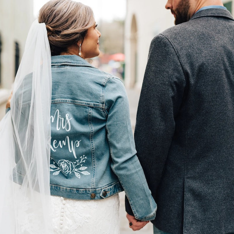 Bride Pearl Denim Jacket – Lace on the Beach