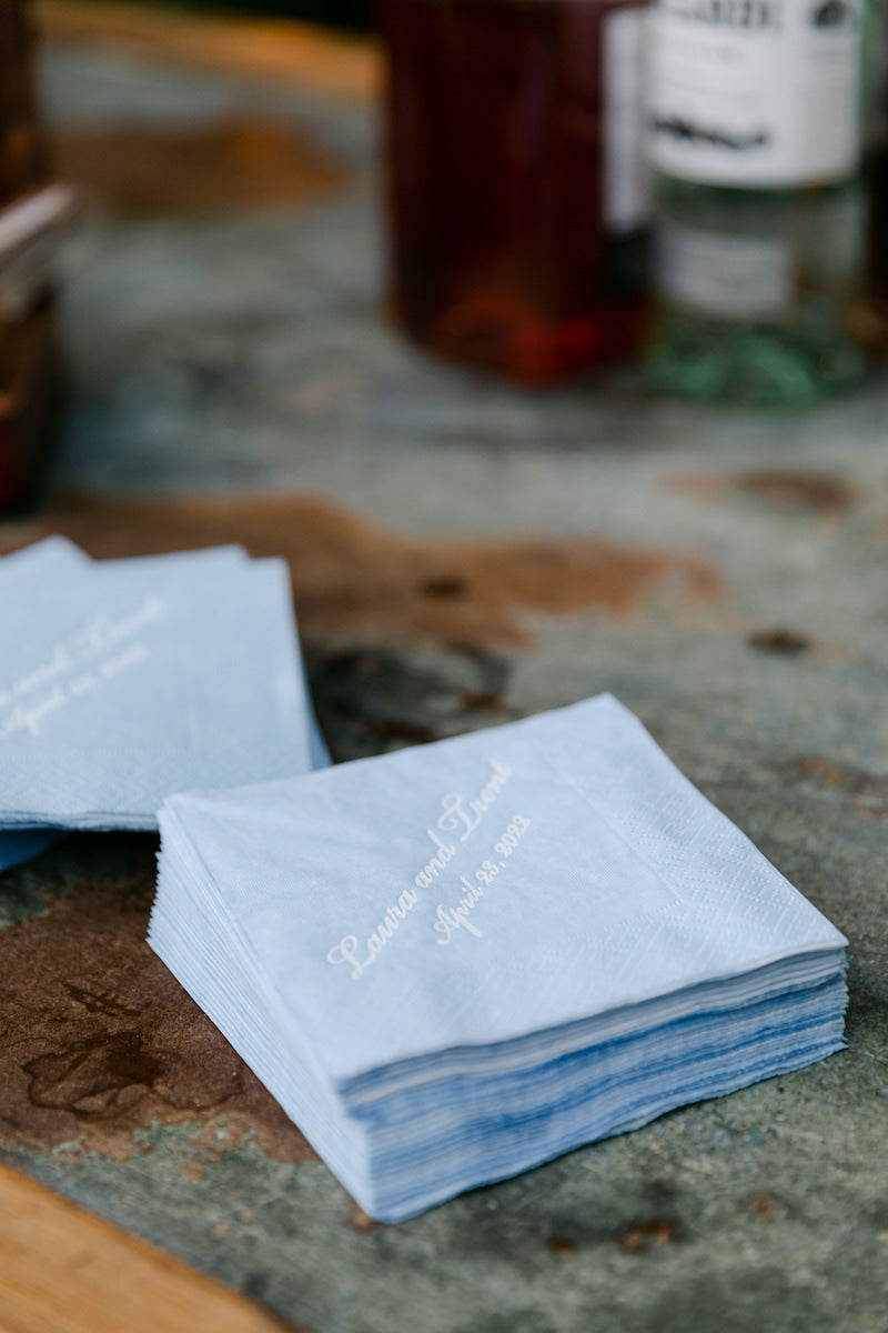 Historic Home Wedding In Georgia Personalized Cocktail Napkins