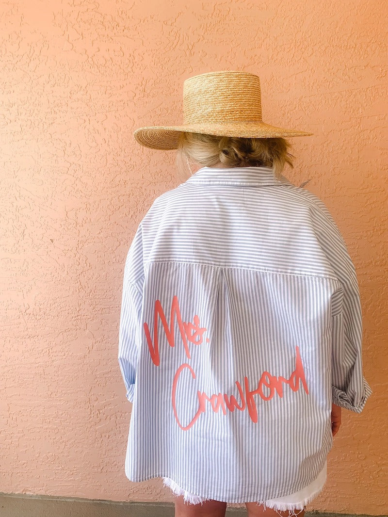 Personalized Oversized Button Down