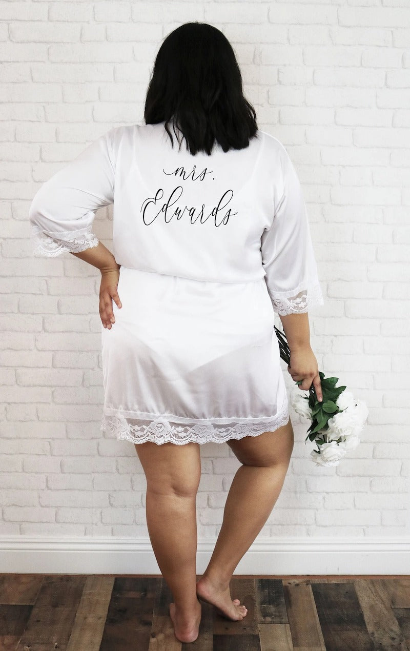 Personalized Plus Size Bride Robe
