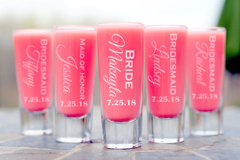 personalized shot glasses for bridesmaids