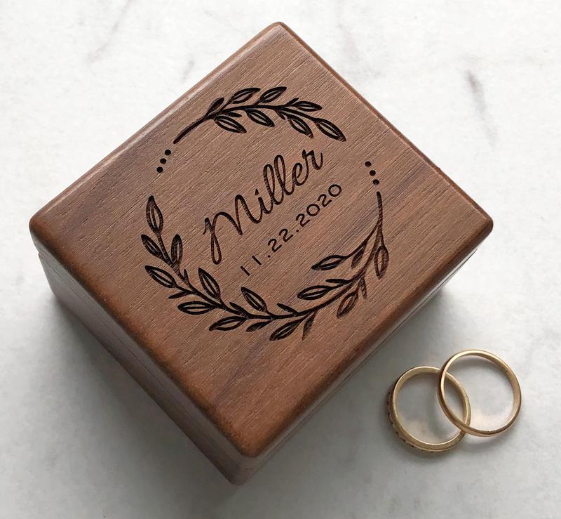 Personalized Wood Ring Box for Ring Bearer