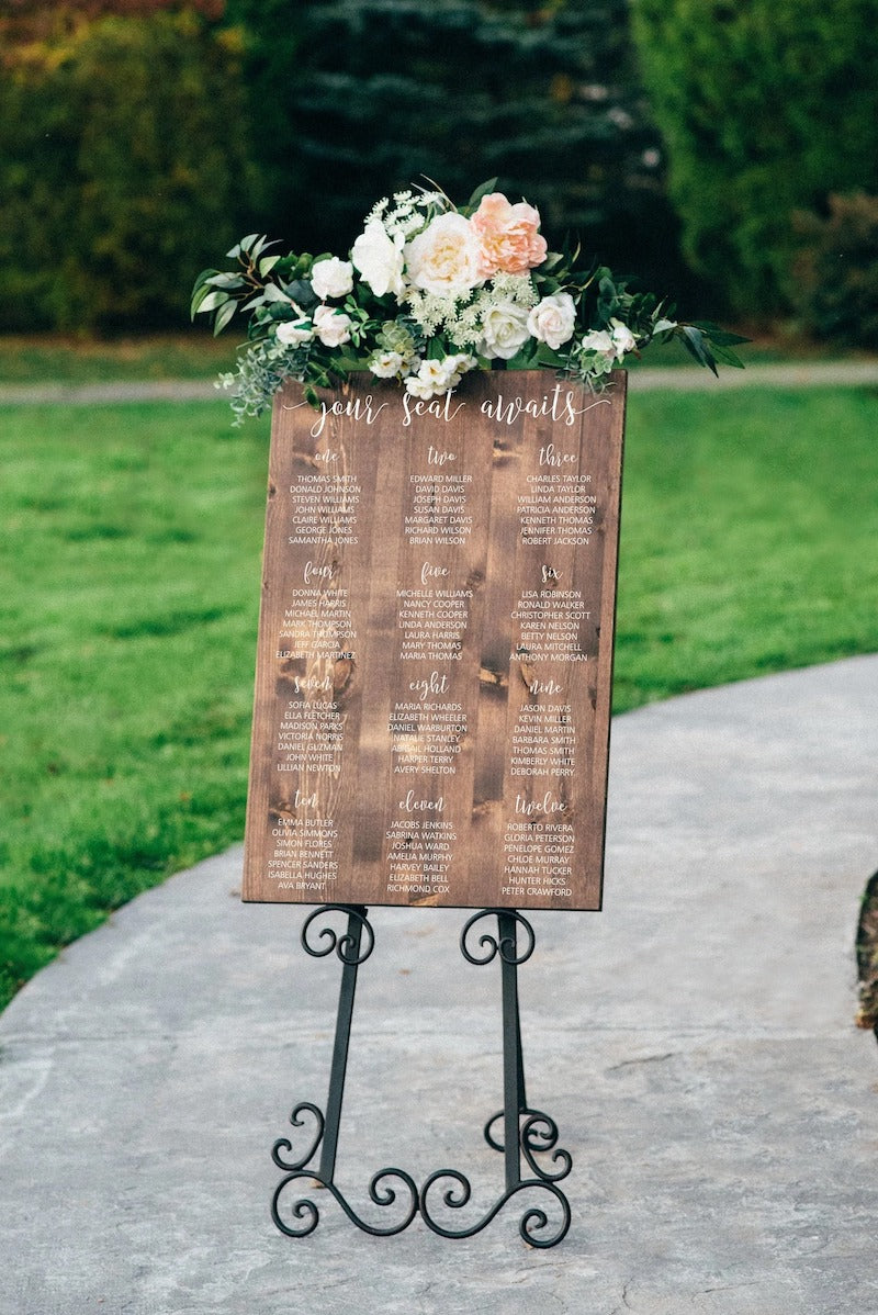 Personalized Wood Seating Chart