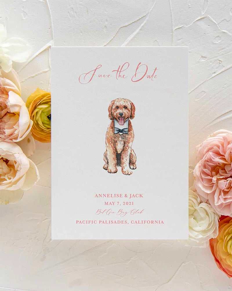 Pet Portrait Wedding Save The Date